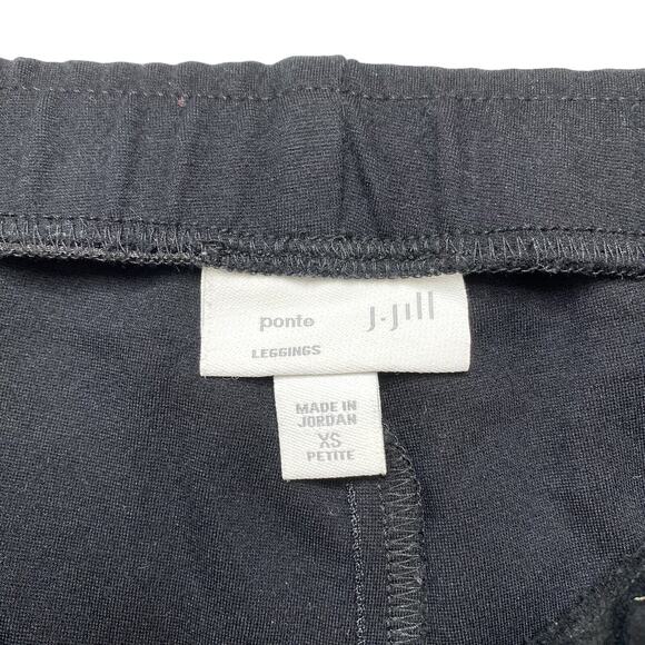 J.JILL Ponte Leggings in Black Size XS Petite Rayon Spandex Center Seam Pull On - Picture 4 of 8